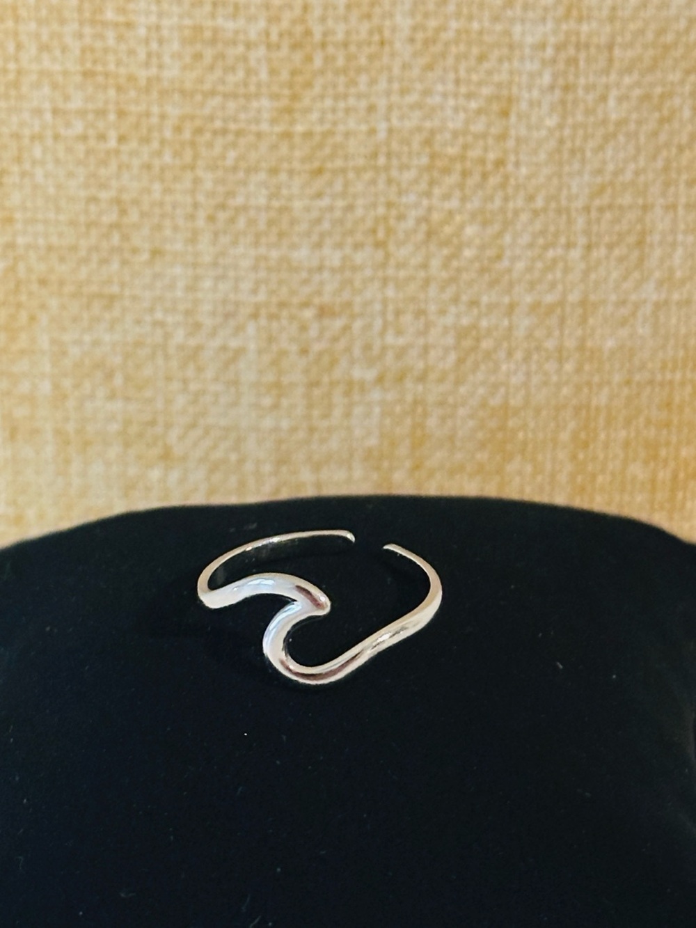 Fashion Jewelry Silver Open Wave Ring
